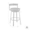 Armen Living Neura Swivel Counter or Bar Stool in Mocha Finish with Brown Faux Leather 840254333505 - alternate 7